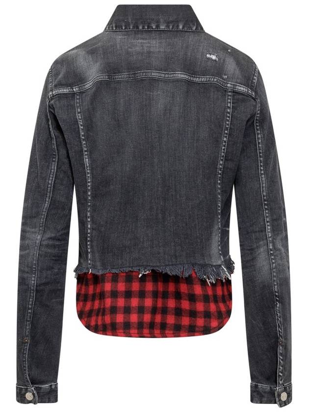 checked denim jacket - DSQUARED2 - BALAAN 3