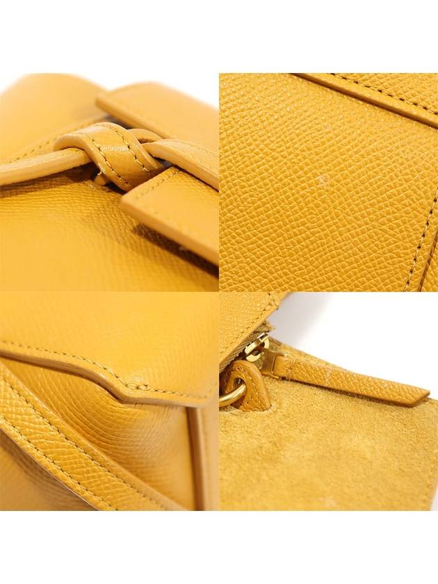 189003ZVA 11CL Yellow Grain Calfskin Nano Belt Bag 2WAY - CELINE - BALAAN 6