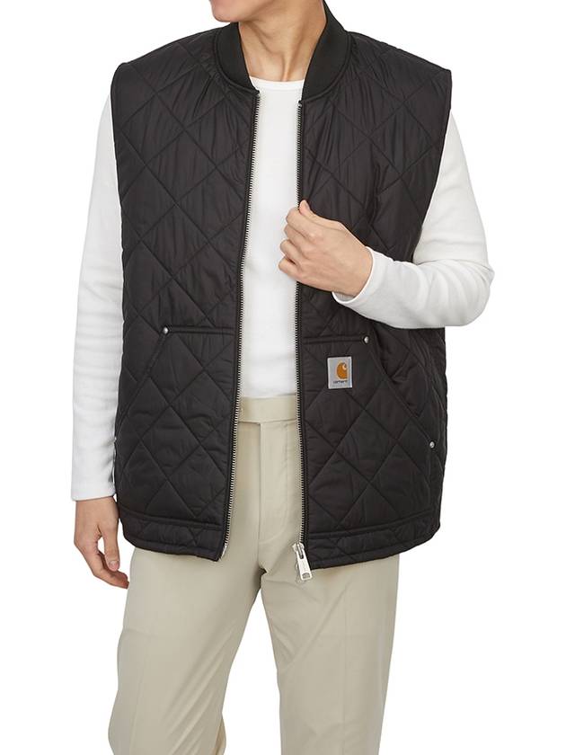 Myton Liner Diamond Quilt Zip-Up Vest Black - CARHARTT WIP - BALAAN 6