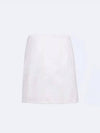 Metal Padlock A-Line Skirt White - GIVENCHY - BALAAN 3