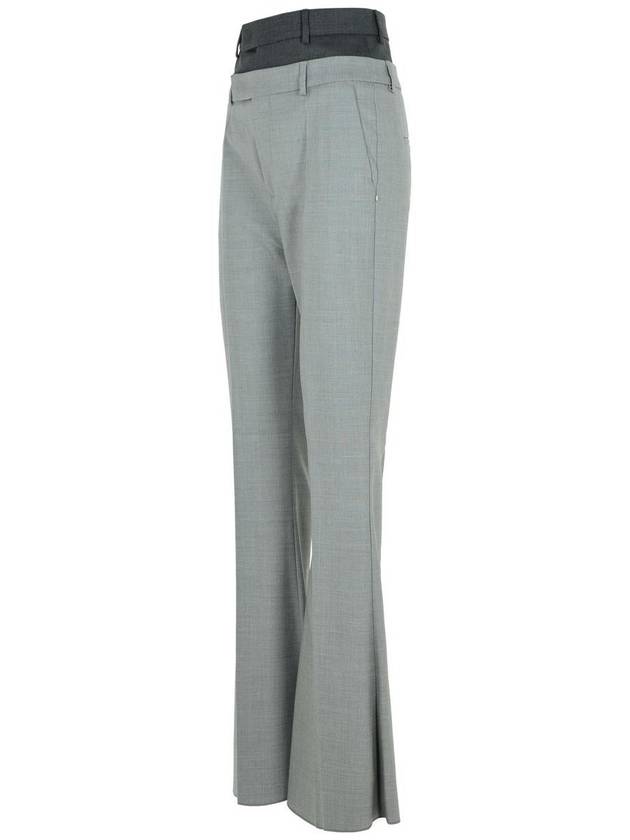 Sportmax 'Lince' Grey Virgin Wool Trousers - MAX MARA SPORTMAX - BALAAN 2