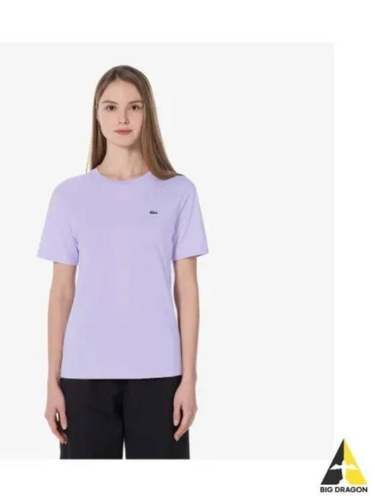 Women s Basic Crew Neck Short Sleeve T Shirt Light Purple - LACOSTE - BALAAN 1