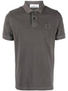 Men's Logo Patch Short Sleeve Polo Shirt Steel Grey - STONE ISLAND - BALAAN 2