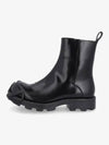 D Hammer Bt Zip D Leather Ankle Boots Black - DIESEL - BALAAN 2