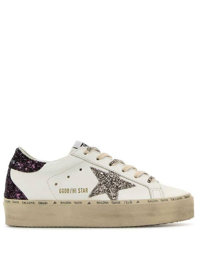 Hi Star Glitter Tab Low Top Sneakers White - GOLDEN GOOSE - BALAAN 2