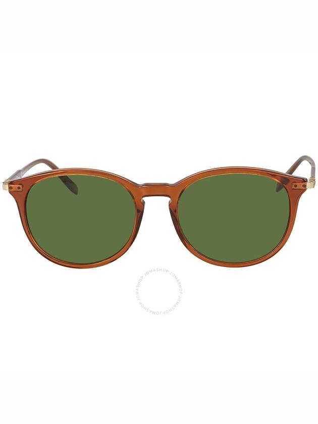 Eyewear Logo Round Sunglasses Green - SALVATORE FERRAGAMO - BALAAN 1