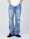 Wide Fit Knife Cut Paint Splatter Denim - KND - BALAAN 8