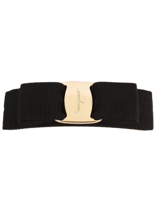 Vara Bow Hair Clip Black - SALVATORE FERRAGAMO - BALAAN 2