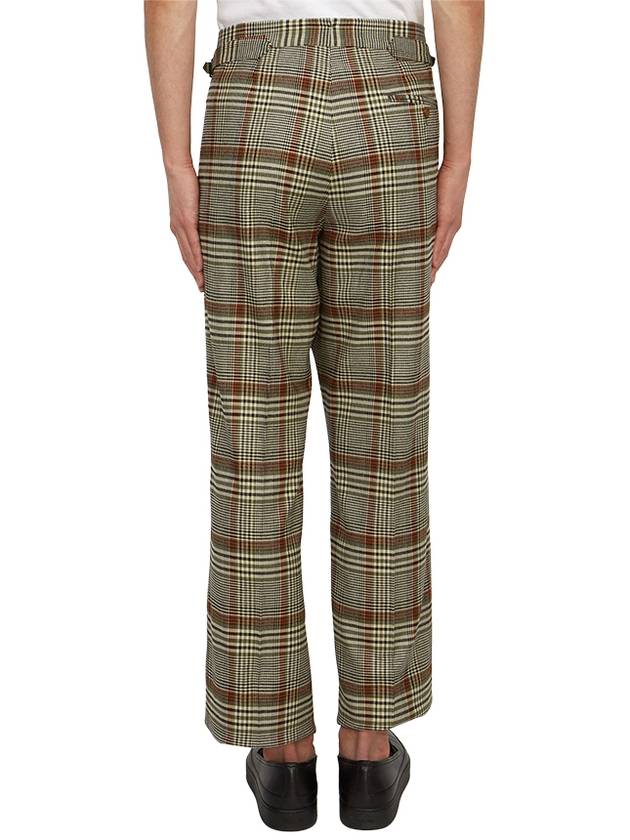 Sang Tartan Pattern Viscose Straight Wide Pants Green - VIVIENNE WESTWOOD - BALAAN 5