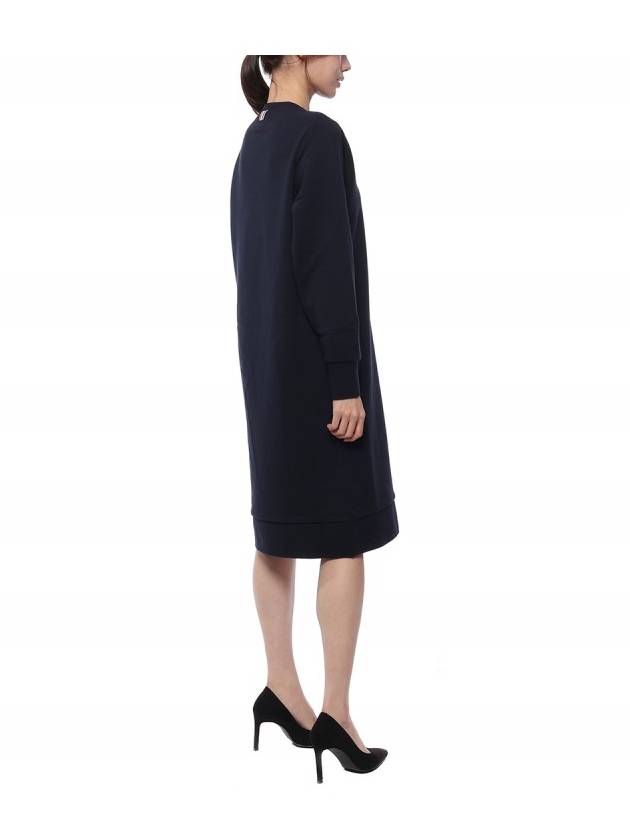 Classic Loopback 4-Bar Sweater Midi Dress Light Navy - THOM BROWNE - BALAAN 7