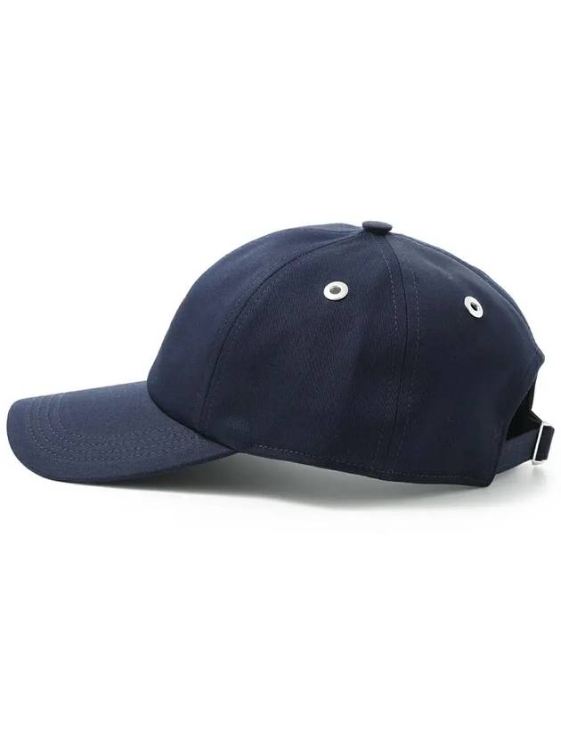 Embroidered Logo Cotton Ball Cap Blue - AMI - BALAAN 3