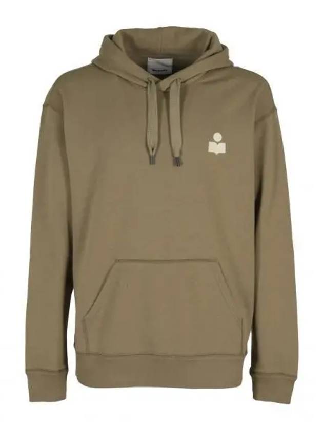 Matte Logo Print Hoodie Khaki - ISABEL MARANT - BALAAN 2