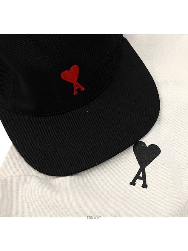 Heart Logo Ball Cap Black - AMI - BALAAN 5