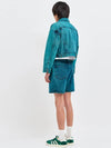 Women's Soju Crop Jacket Denim Set Green - C WEAR BY THE GENIUS - BALAAN 6