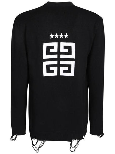 Back Logo Cardigan Black - GIVENCHY - BALAAN 1