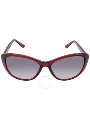 Calvin Klein Grey Gradient Cat Eye Ladies Sunglasses CK19560S 605 57 - CALVIN KLEIN - BALAAN 1