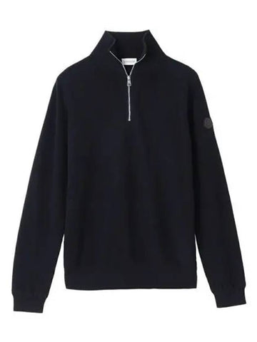 24 9F00001 M1611 778 Logo Patch Half Zip up Sweatshirt - MONCLER - BALAAN 1