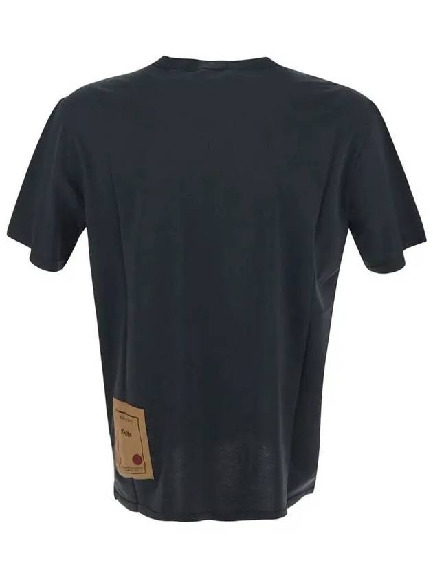 Men's Back Logo Label Cotton Short Sleeve T-Shirt Dark Grey - TEN C - BALAAN 4