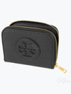 Ella Bio Small Zipper Card Wallet Black - TORY BURCH - BALAAN 2