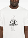 1020 Jersey British Sailor Short Sleeve T-Shirt White - CP COMPANY - BALAAN 7