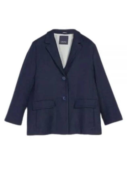 Marie Linen Jacket Navy - MAX MARA - BALAAN 2