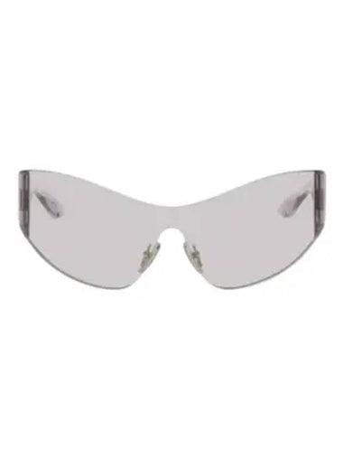 Shield Transparent Frame Sunglasses Grey - BALENCIAGA - BALAAN 1