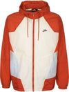 Heritage Wind Runner Windbreaker Hooded Jacket Orange White Grey - NIKE - BALAAN 1