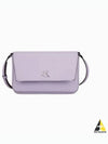 JEANS Women s Lavender CKJ Minimal Monogram Strap Card Wallet Mini Bag WOS DP1653 513 - CALVIN KLEIN - BALAAN 2