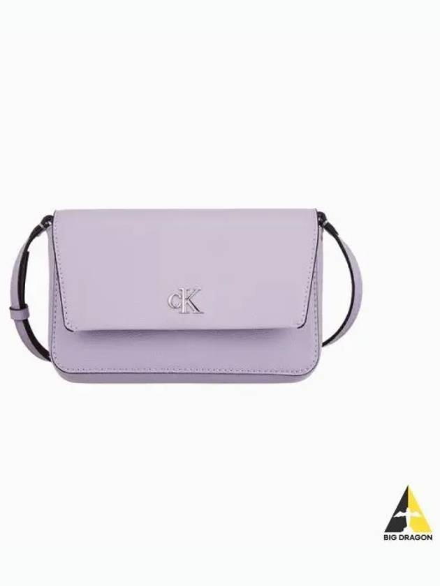 JEANS Women s Lavender CKJ Minimal Monogram Strap Card Wallet Mini Bag WOS DP1653 513 - CALVIN KLEIN - BALAAN 2