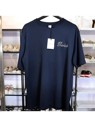 R26JRS124002651 Logo Navy Short Sleeve T Shirt Berluti - BERLUTI - BALAAN 2