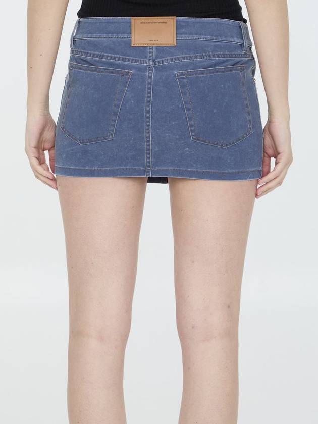 Miniskirt In Denim Trompe-L'Oeil - ALEXANDER WANG - BALAAN 4