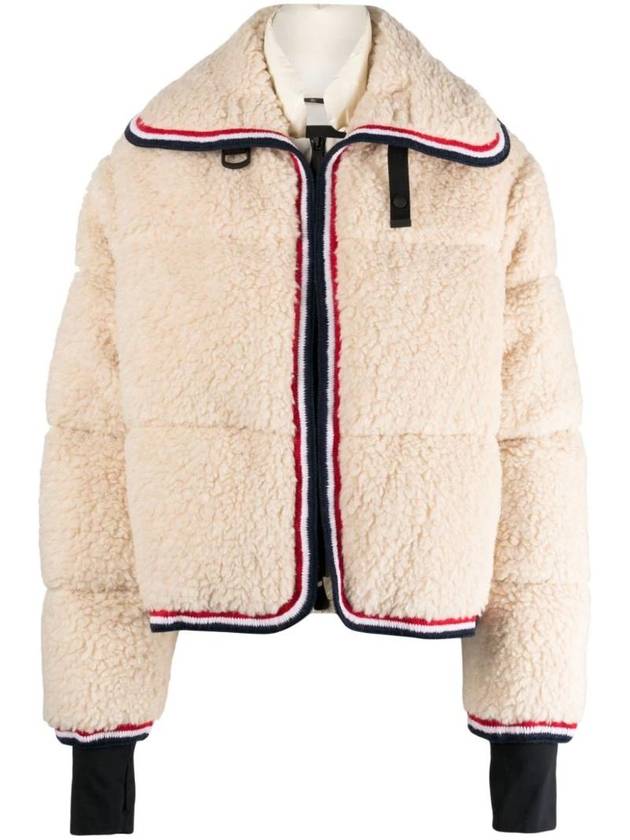 Eterlou Teddy Short Down Jacket White - MONCLER - BALAAN 1