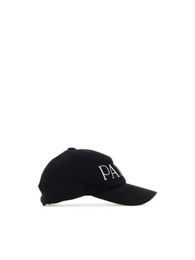 Embroidered Logo Cotton Ball Cap Black - PATOU - BALAAN 4