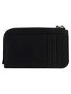 Alphabet Half Zip Leather Card Wallet Black - CHLOE - BALAAN 4