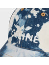 Embroidered Logo Cloudy Horizon Denim Ball Cap Blue - CELINE - BALAAN 5