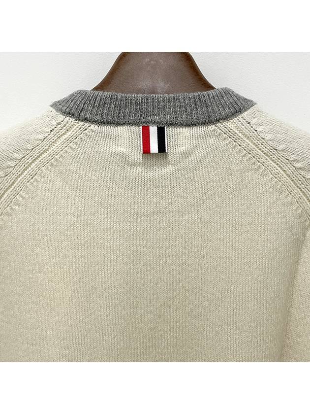 Wool 4 Bar Pullover Knit Top Beige - THOM BROWNE - BALAAN 9