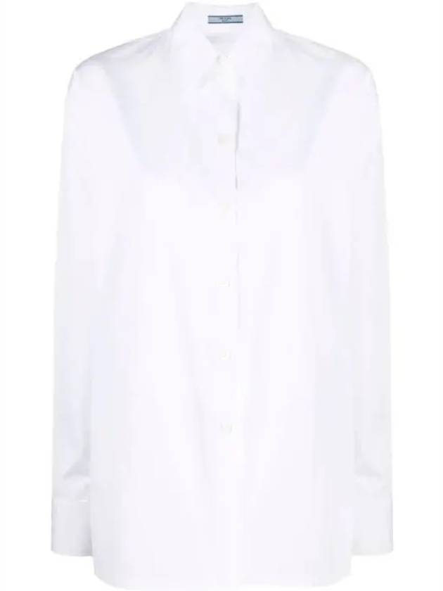 Classic Cotton Long Sleeve Shirt White - PRADA - BALAAN 2