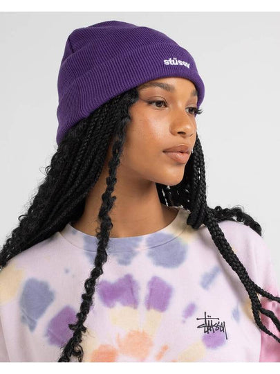 Italian Cuff Beanie Grape - STUSSY - BALAAN 2