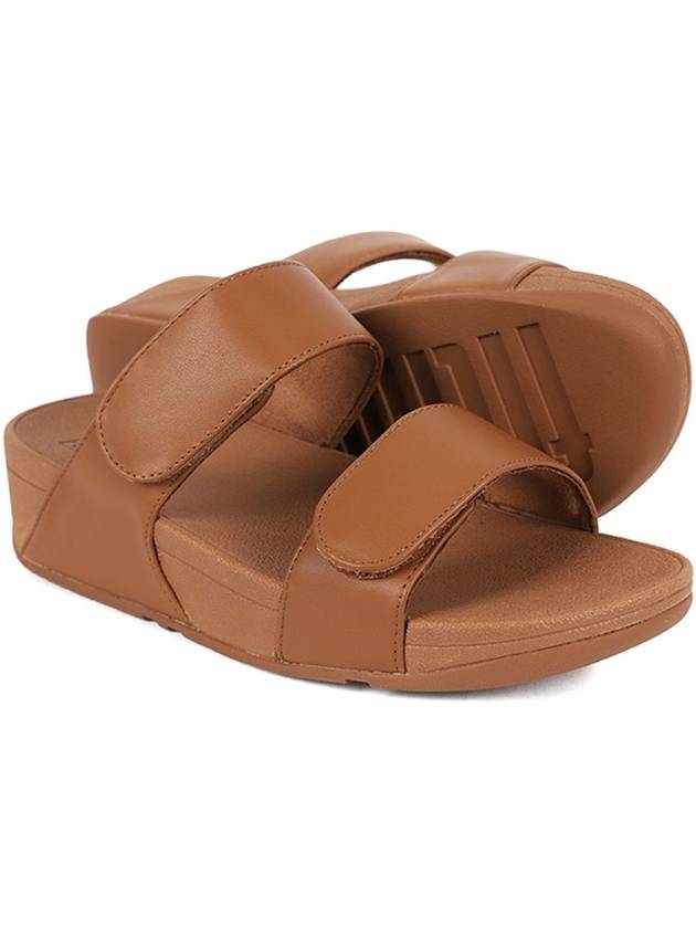 Lulu Adjustable Leather Slippers Light Tan - FITFLOP - BALAAN 1