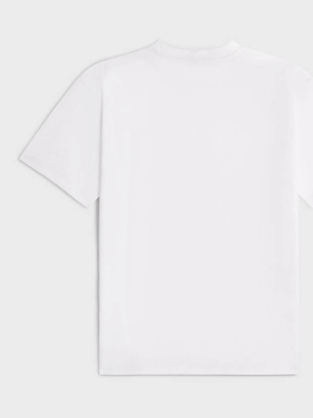 Logo Print Cotton Short Sleeve T-shirt White - CELINE - BALAAN 5