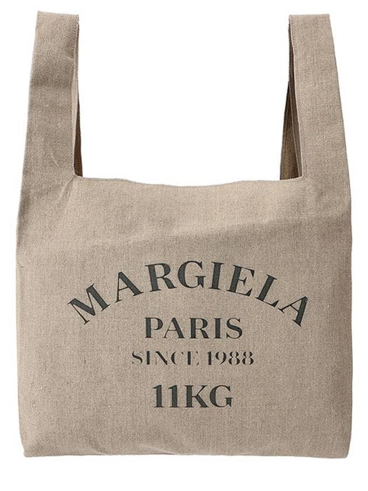 Linen Shopper Tote Bag - MAISON MARGIELA - BALAAN.