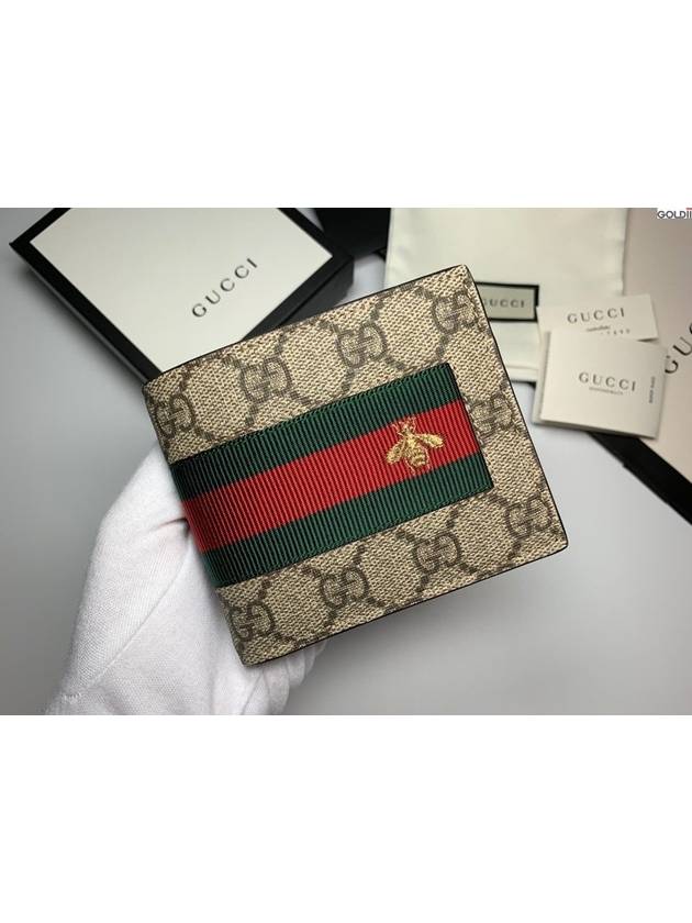 Supreme three stripe bee embroidery bifold wallet - GUCCI - BALAAN 9