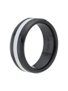 Unisex Larin Black White Ceramic Ring - BE/GINS - BALAAN 7