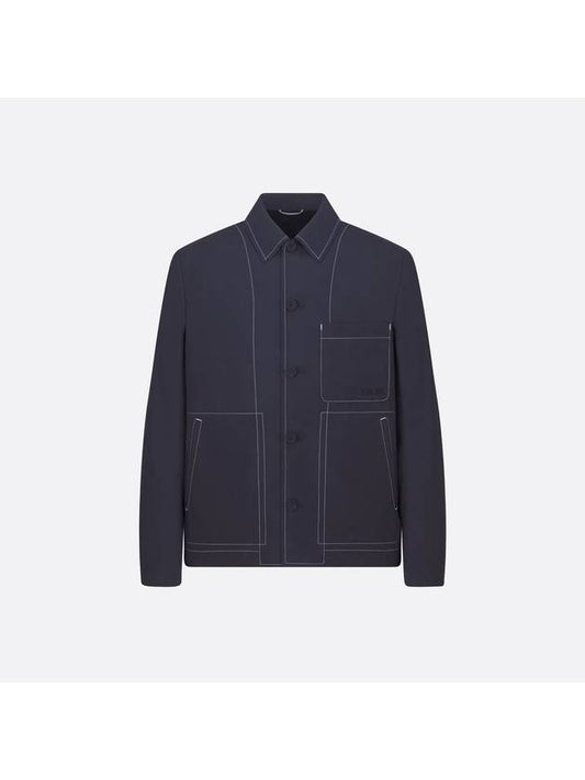Workwear Cotton Silk Canvas Jacket Navy - DIOR - BALAAN 1