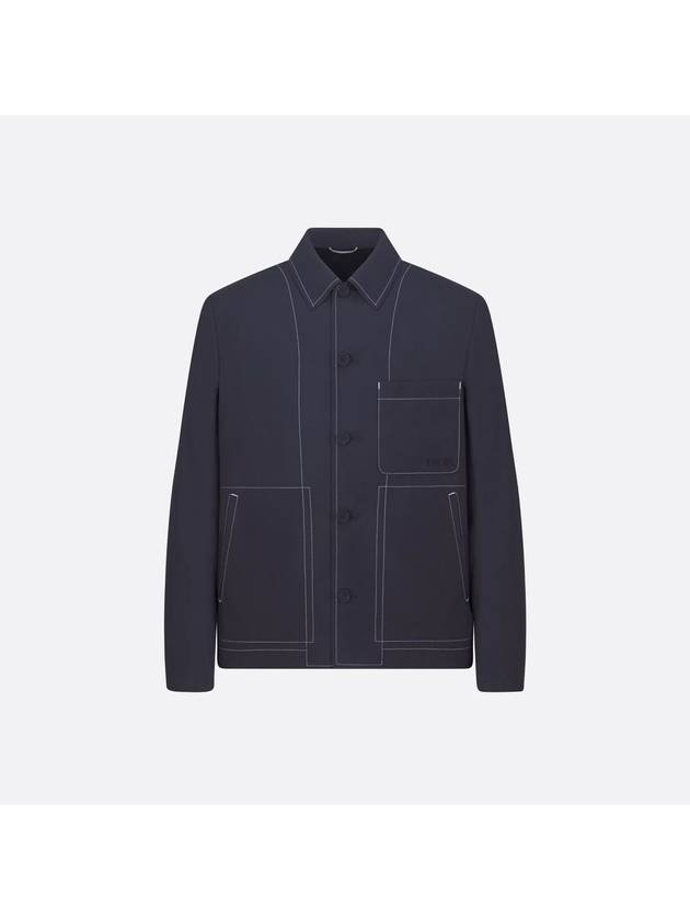 Workwear Cotton Silk Canvas Jacket Navy - DIOR - BALAAN 1