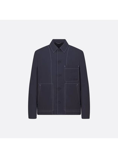 Workwear Cotton Silk Canvas Jacket Navy - DIOR - BALAAN 1