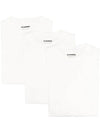 Logo Patch Crew Neck Cotton Long Sleeve T-Shirt White - JIL SANDER - BALAAN 1