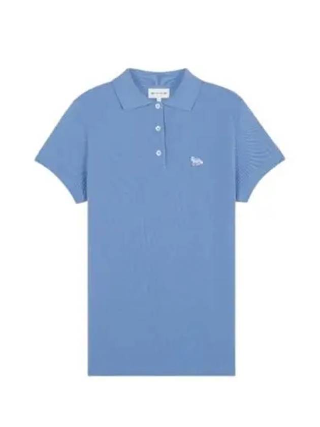 Baby Fox Patch Regular Polo Shirt Blue - MAISON KITSUNE - BALAAN 2