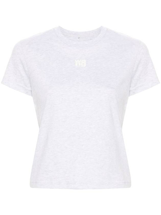 Alexander Wang Essential Jsy Shrunk T-Shirt W/Puff Logo & Bound Neck Clothing - ALEXANDER WANG - BALAAN 1