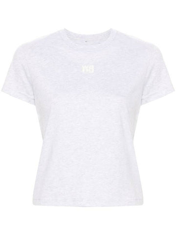 Alexander Wang Essential Jsy Shrunk T-Shirt W/Puff Logo & Bound Neck Clothing - ALEXANDER WANG - BALAAN 1